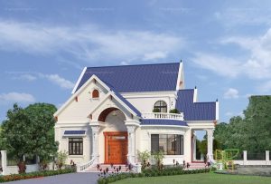 Phối cảnh 3D mặt tiền nhà 1 tầng 1 tum 1T1T_MP01