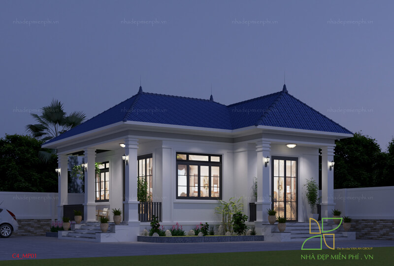 Giới thiệu mẫu nhà cấp 4 C4_MP01 miễn phí
