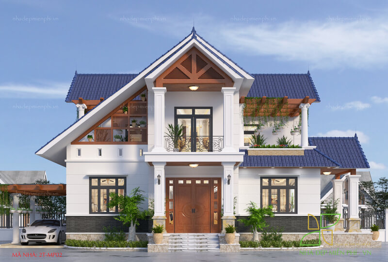 Mẫu hồ sơ thiết kế nhà 2 tầng 2T_MP02 miễn phí