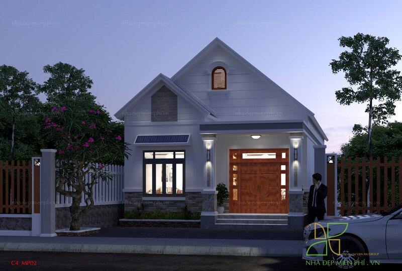Phối cảnh tổng thể nhà cấp 4