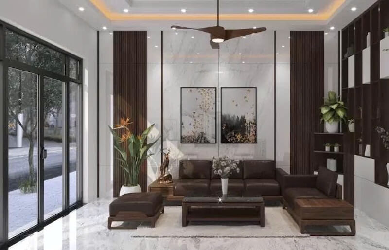 Phòng khách nhà cấp 4 15m2
