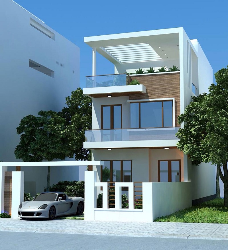 Mẫu nhà 2 tầng có thiết kế phòng thờ