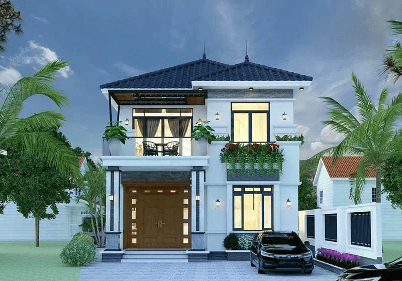 Mẫu nhà 2 tầng nông thôn