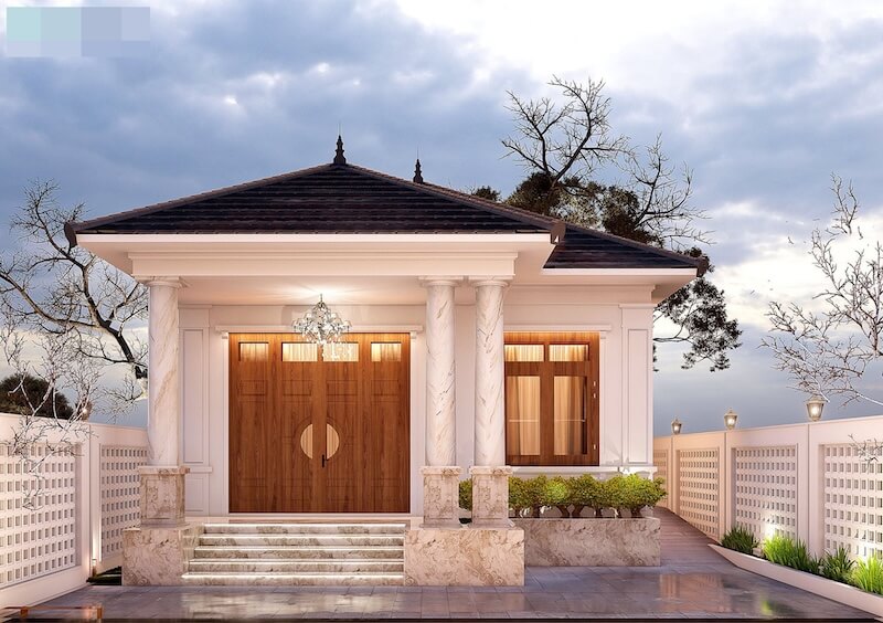 Mẫu nhà cấp 4 mái Nhật đẹp, hiện đại