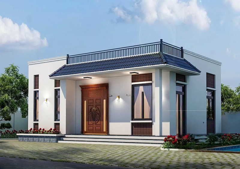 Mẫu nhà mái bằng 50–70m²