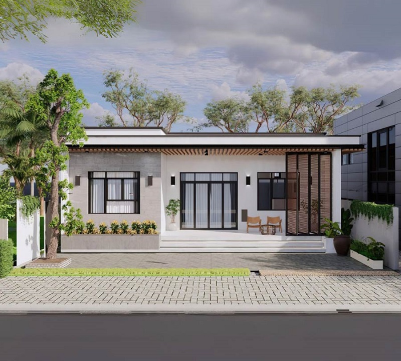 Nhà 1 tầng 3 phòng ngủ 120m2