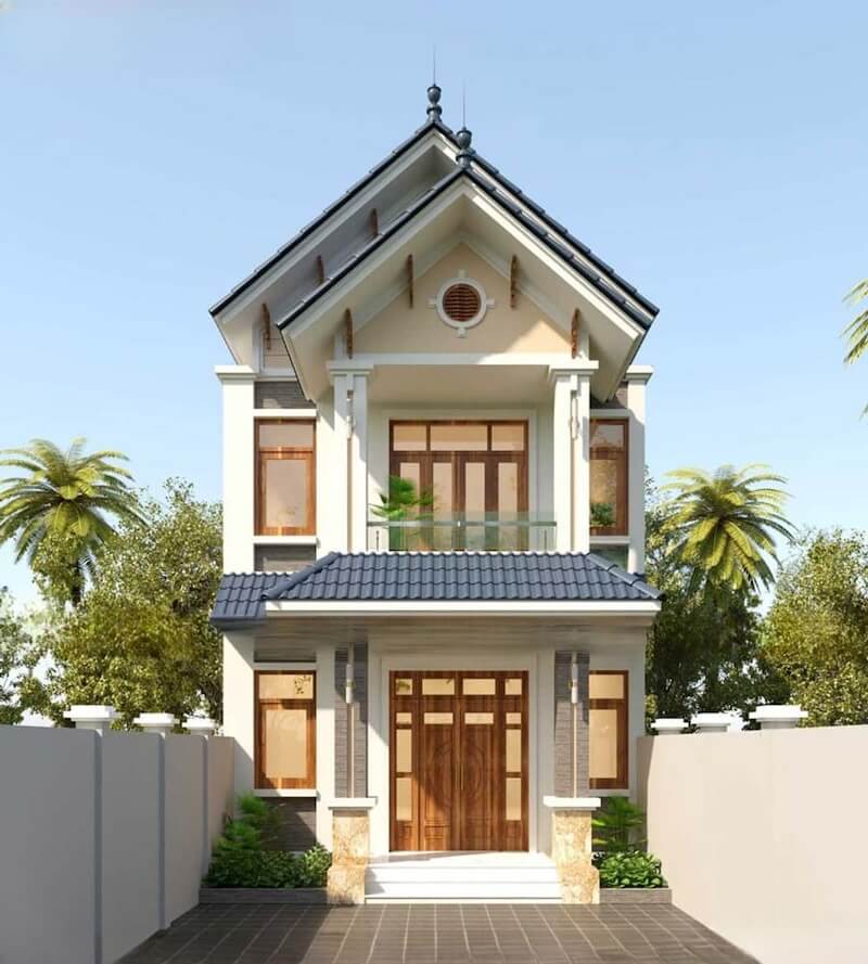 Mẫu nhà ống mái Thái 2 tầng tinh tế, thu hút