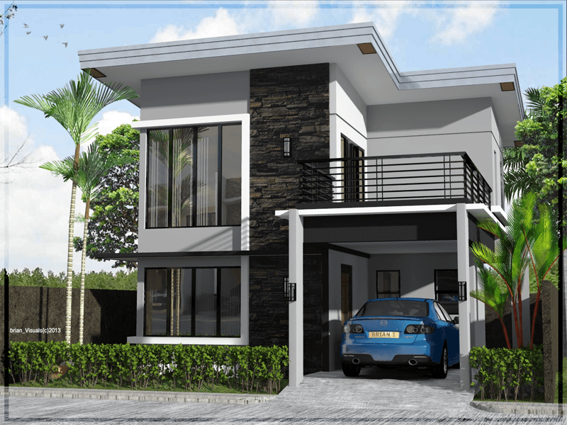 Mẫu thiết kế nhà 2 tầng với diện tích trên 100m2 ấn tượng