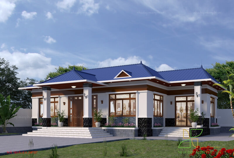 Mẫu thiết kế nhà cấp 4 mái Nhật đẹp