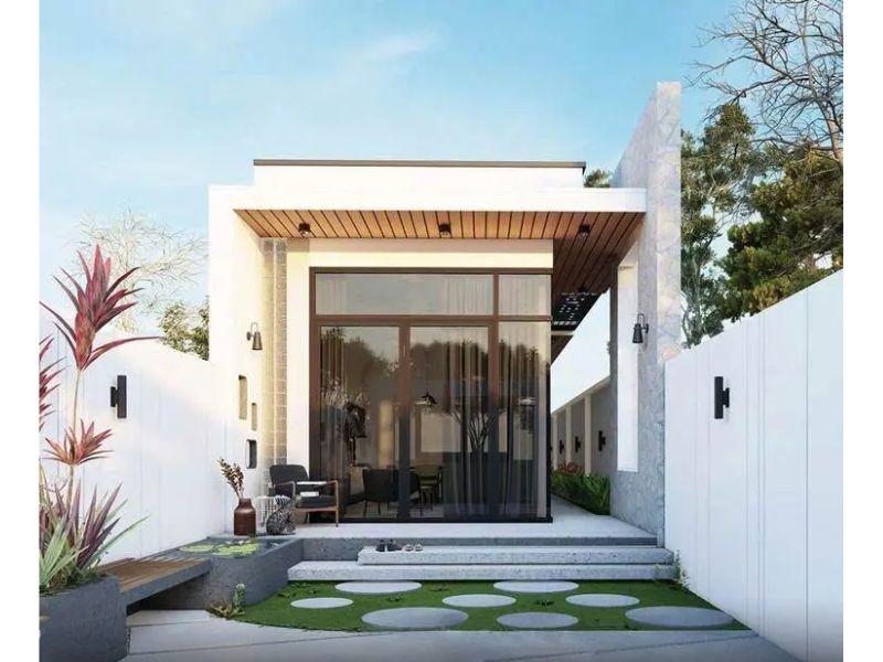 Mẫu thiết kế nhà cấp 4 dạng ống tối giản đẹp, tinh tế