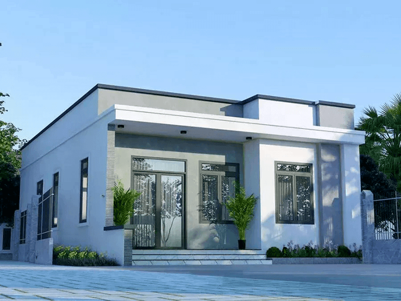 Nhà cấp 4 mái bằng hiện đại, tinh tế