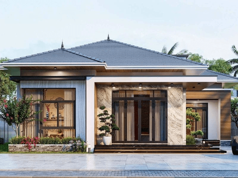 Nhà mái Nhật phong cách hiện đại