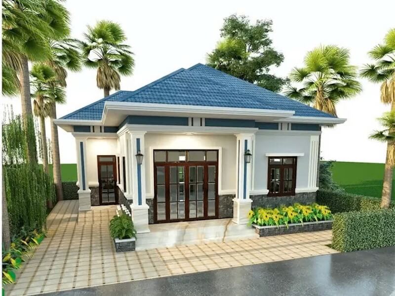 Nhà mái tôn giả ngói theo phong cách hiện đại, ấn tượng