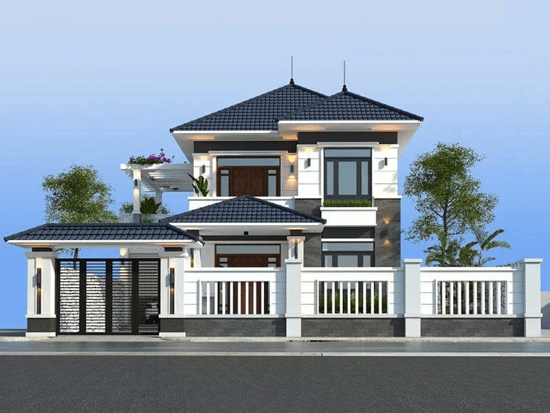 Thiết kế nhà mái Nhật hiện đại, đẹp